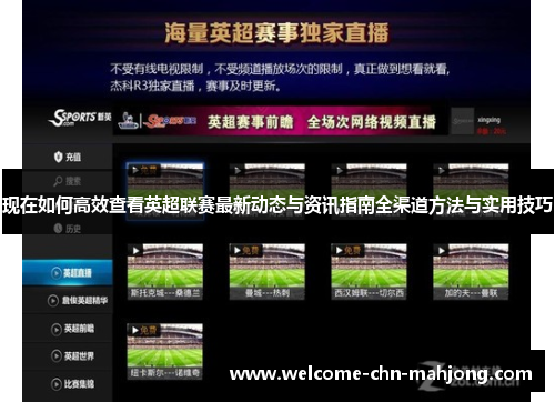 现在如何高效查看英超联赛最新动态与资讯指南全渠道方法与实用技巧